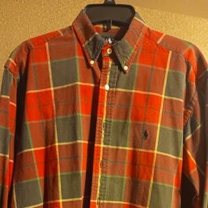 RALPH LAUREN SHIRT. 100% COTTON. MO RIPS, TEARS OR STAINS. MEN'S LARGE